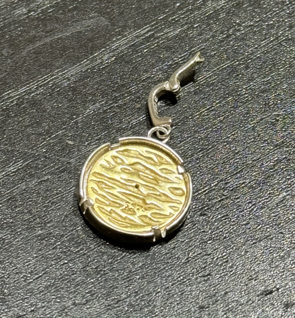 Raffie & Julia "Silver & Gold Coin Pedant" Sterling Silver, Openable Clasp