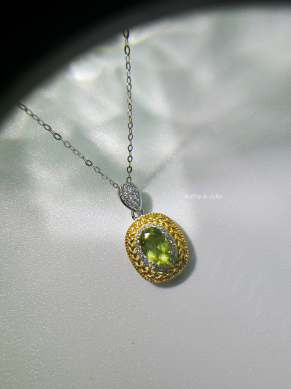 Raffie & Julia "Peridot Necklace" Natural Peridot in Sterling Silver