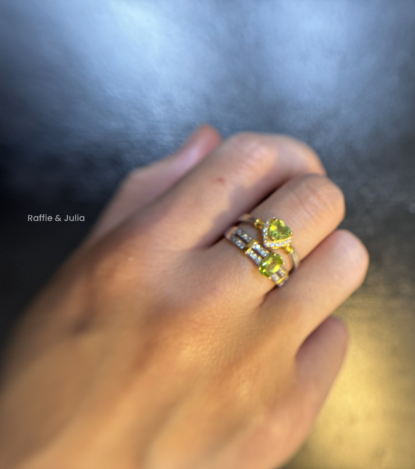 Raffie & Julia "Peridot Ring" Natural Peridot in Sterling Silver