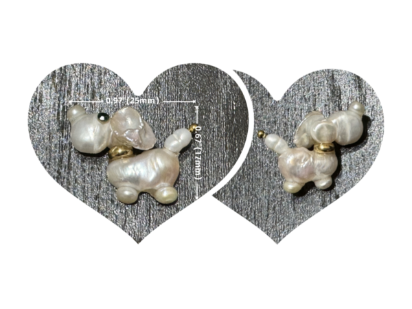 "Pearl Dog Pendant" Handmade with Natural Pearl - Unique Gift