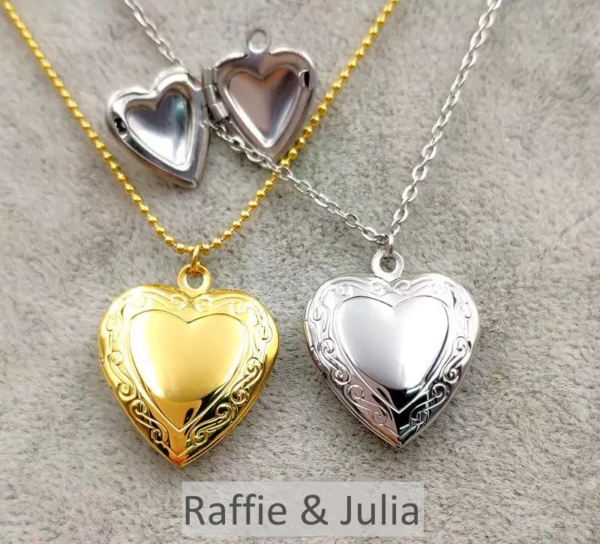 Openable Heart Locket Charms for Jewelry Making - DIY Heart-Shaped Locket Charms in Gold & Silver, Medical-Grade Steel, Tarnish-Resistant, Keepsake & Photo Holder, Perfect for Sensitive Skin, Necklace & Earring Charms, Large & Small Sizes