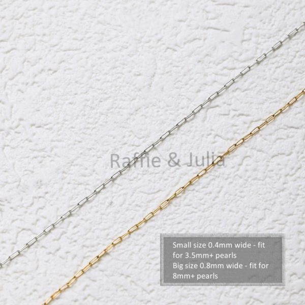 Raffie & Julia Stainless Steel Beading Threads/Chains with 18K Gold Plate - Sturdy, Knot-Free, Flexible Jewelry Making Chain, Perfect for Station Necklaces, DIY Beading Projects, Sensitive Skin Friendly